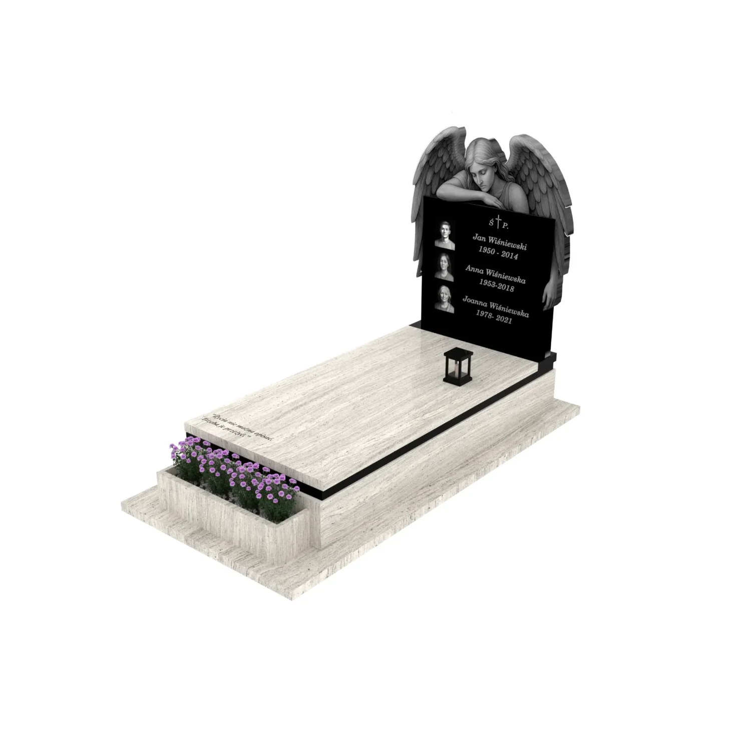 Nagrobek pojedynczy z granitu CK 140+360 – photo №1