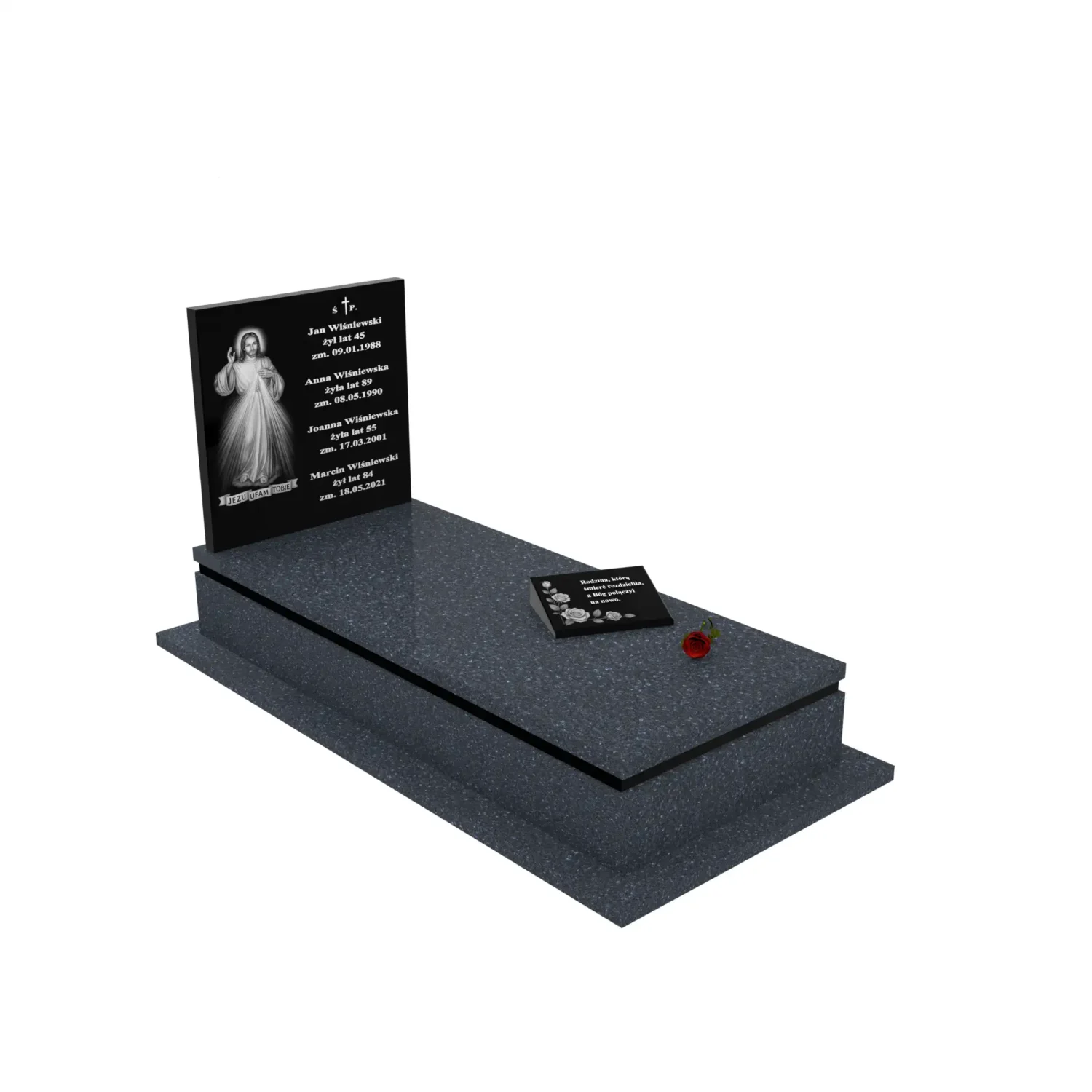 Nagrobek pojedynczy z granitu CK 127+360 – photo №11