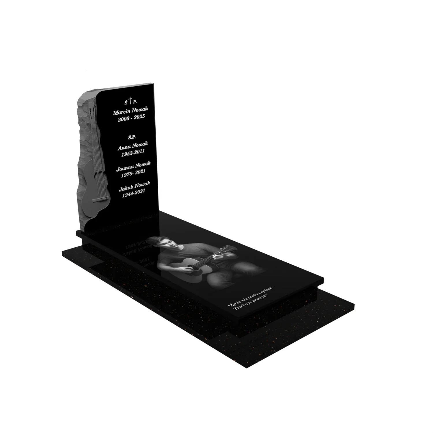 Nagrobek pojedynczy z granitu CK 142+360 – photo №11