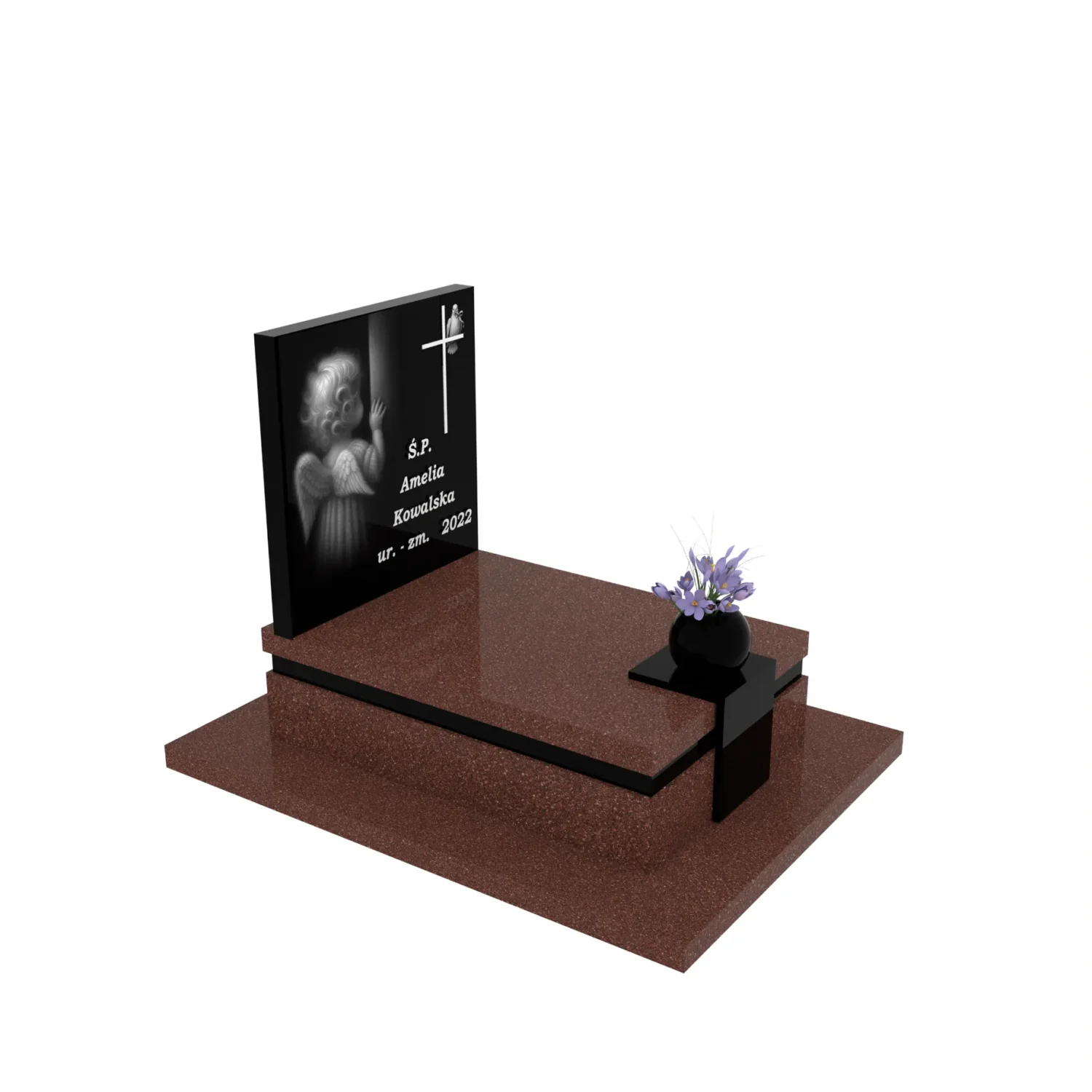 Nagrobek dla dziecka z granitu D 61+360 – photo №10