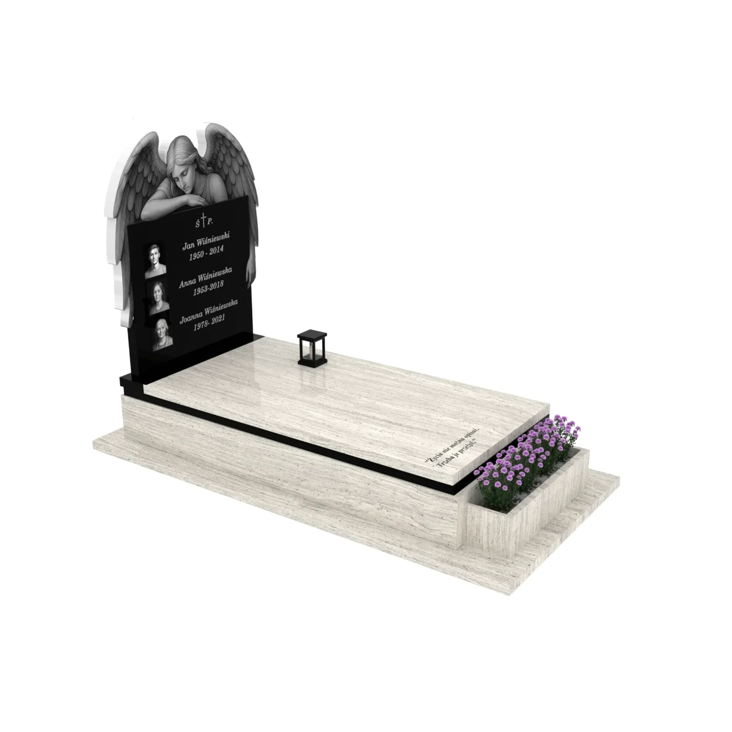 Nagrobek pojedynczy z granitu CK 140+360 – photo №10