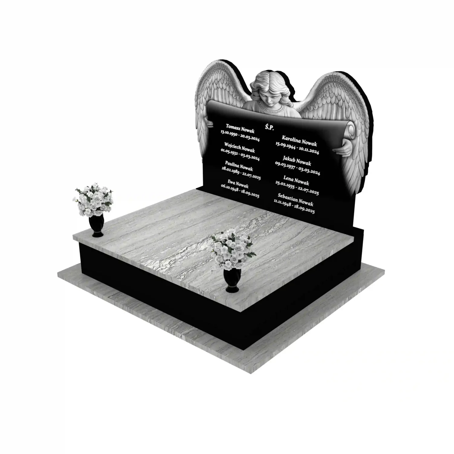 Nagrobek podwójny z granitu CK 99+360 – photo №1