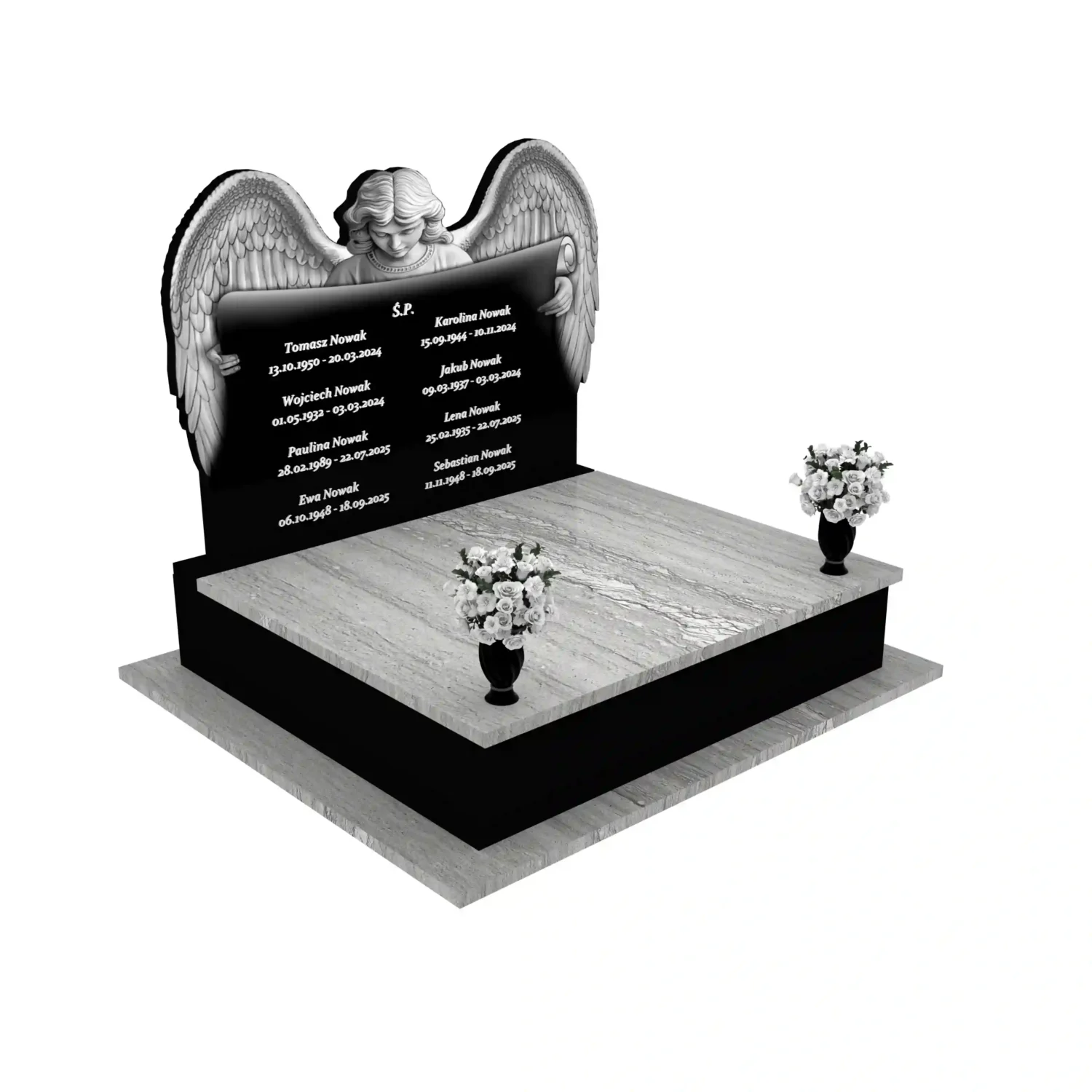 Nagrobek podwójny z granitu CK 99+360 – photo №11