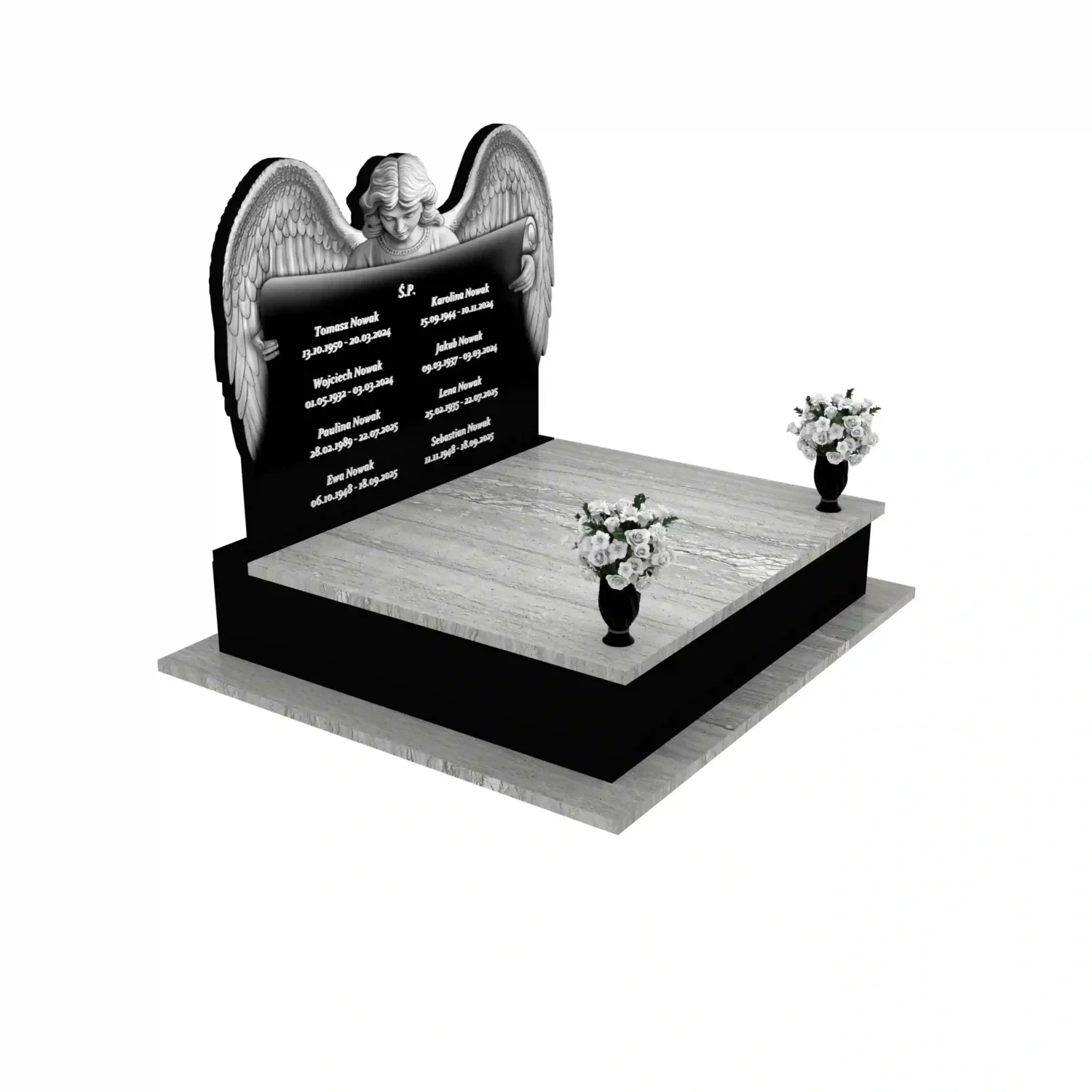 Nagrobek podwójny z granitu CK 99+360 – photo №10