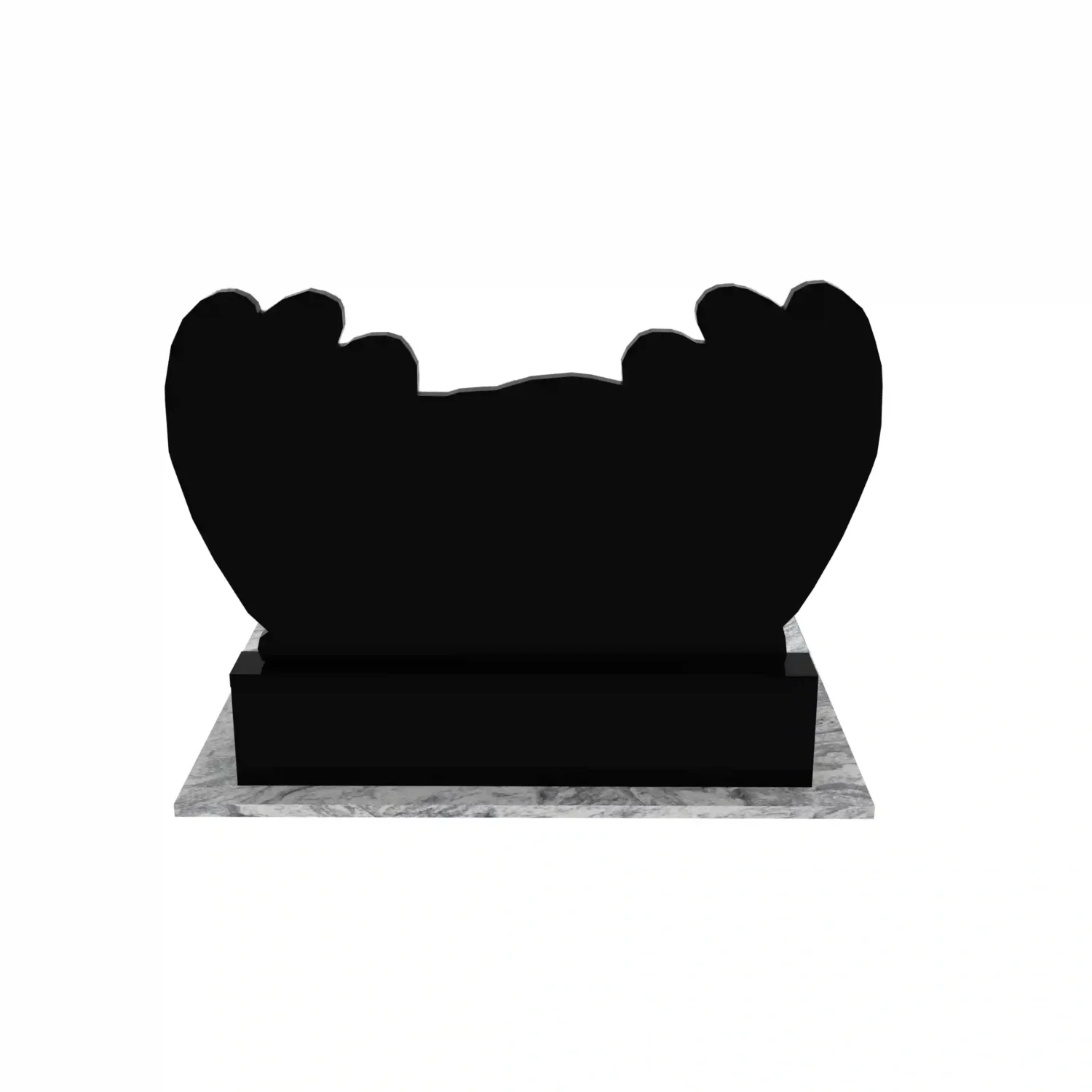 Nagrobek podwójny z rzeźbą dwóch aniołów, wykonany z granitu CK 101+360 – photo №6