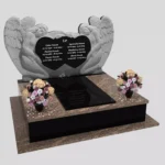 Nagrobek podwójny z rzeźbą dwóch aniołów, wykonany z granitu CK 101 zdjęcie 33
