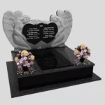 Nagrobek podwójny z rzeźbą dwóch aniołów, wykonany z granitu CK 101 zdjęcie 34