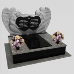 Nagrobek podwójny z rzeźbą dwóch aniołów, wykonany z granitu CK 101 zdjęcie 36