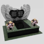 Nagrobek podwójny z rzeźbą dwóch aniołów, wykonany z granitu CK 101 zdjęcie 41