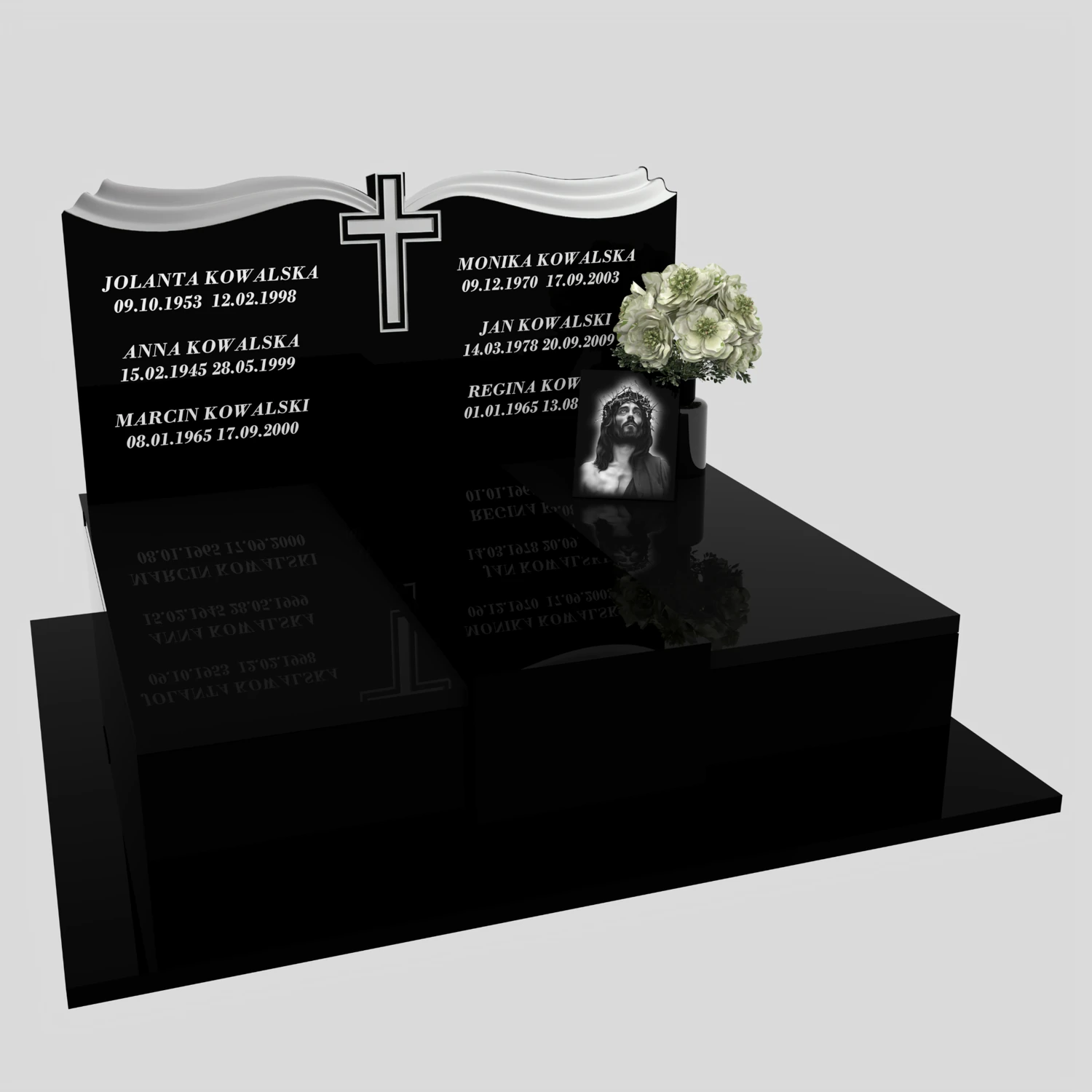 Nagrobek podwójny z granitu CK 98 zdjęcie 29