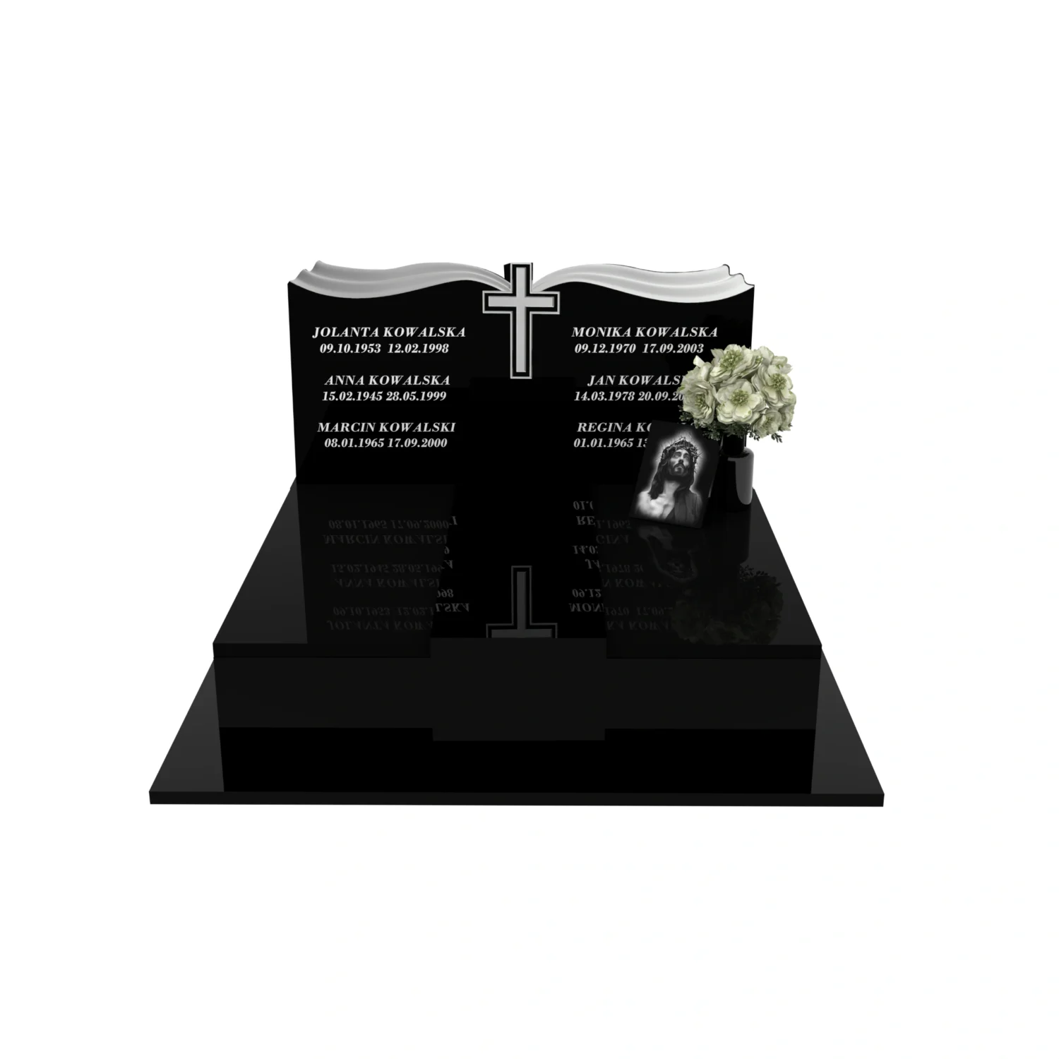Nagrobek podwójny z granitu CK 98+360 – photo №12