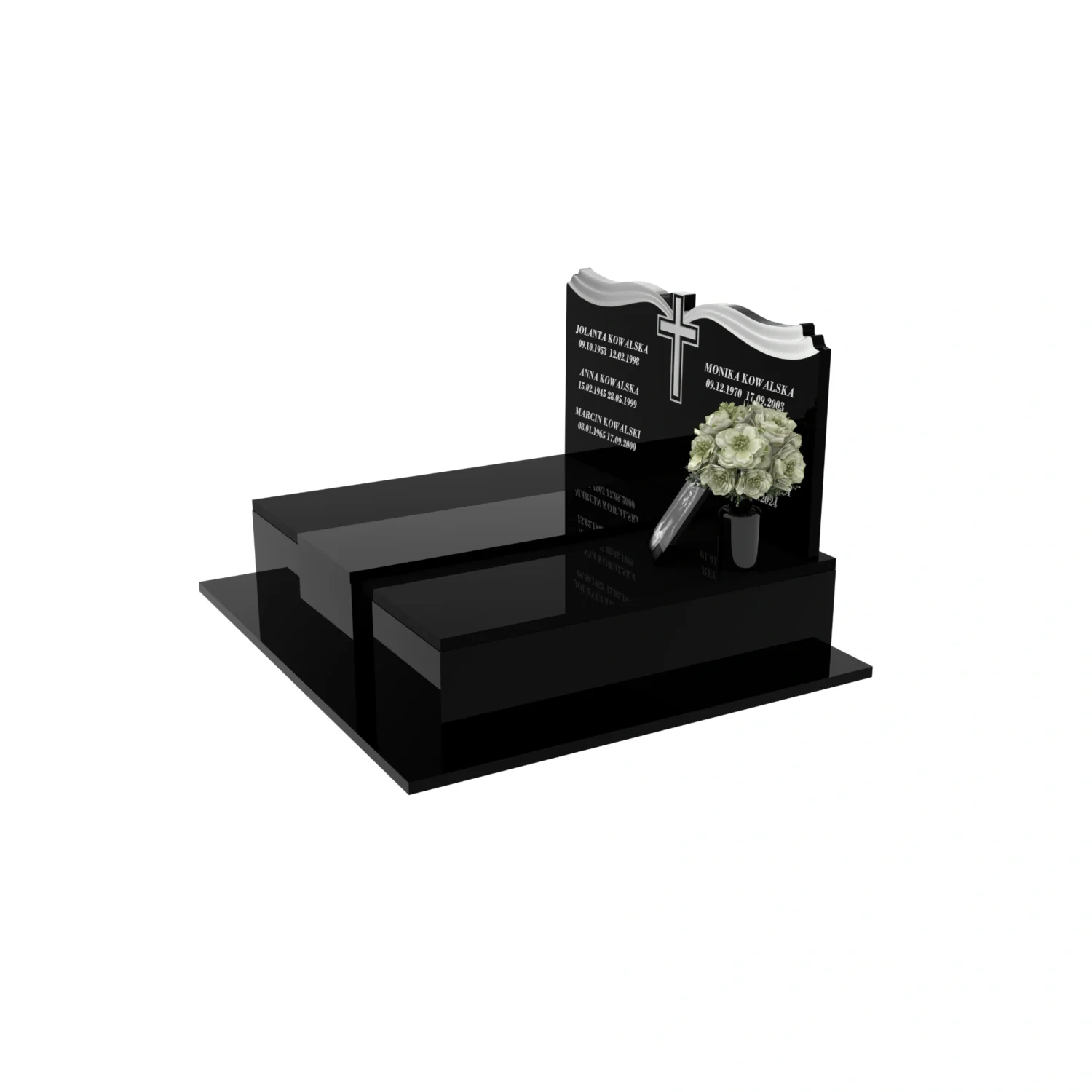 Nagrobek podwójny z granitu CK 98+360 – photo №2