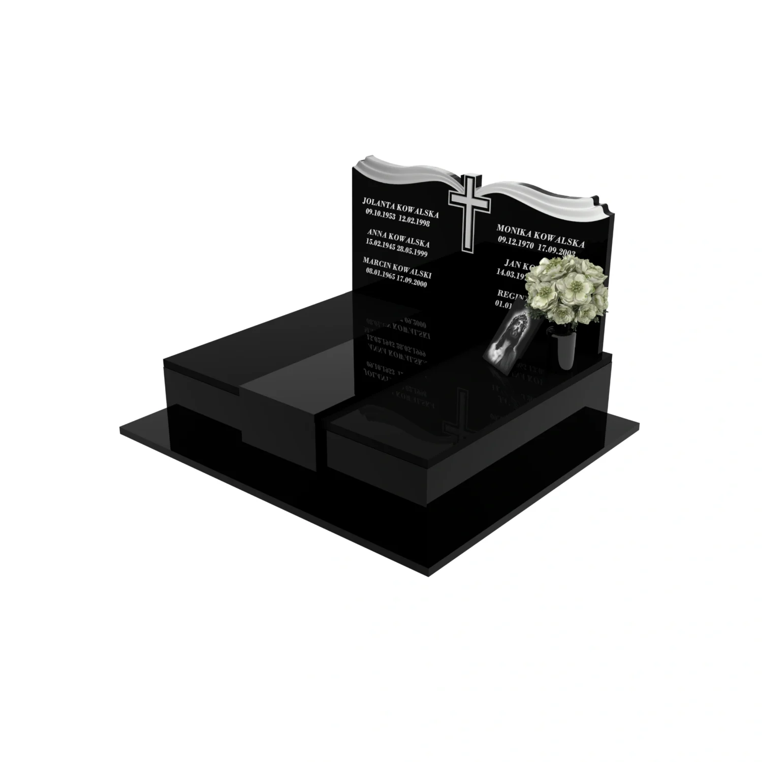 Nagrobek podwójny z granitu CK 98+360 – photo №1