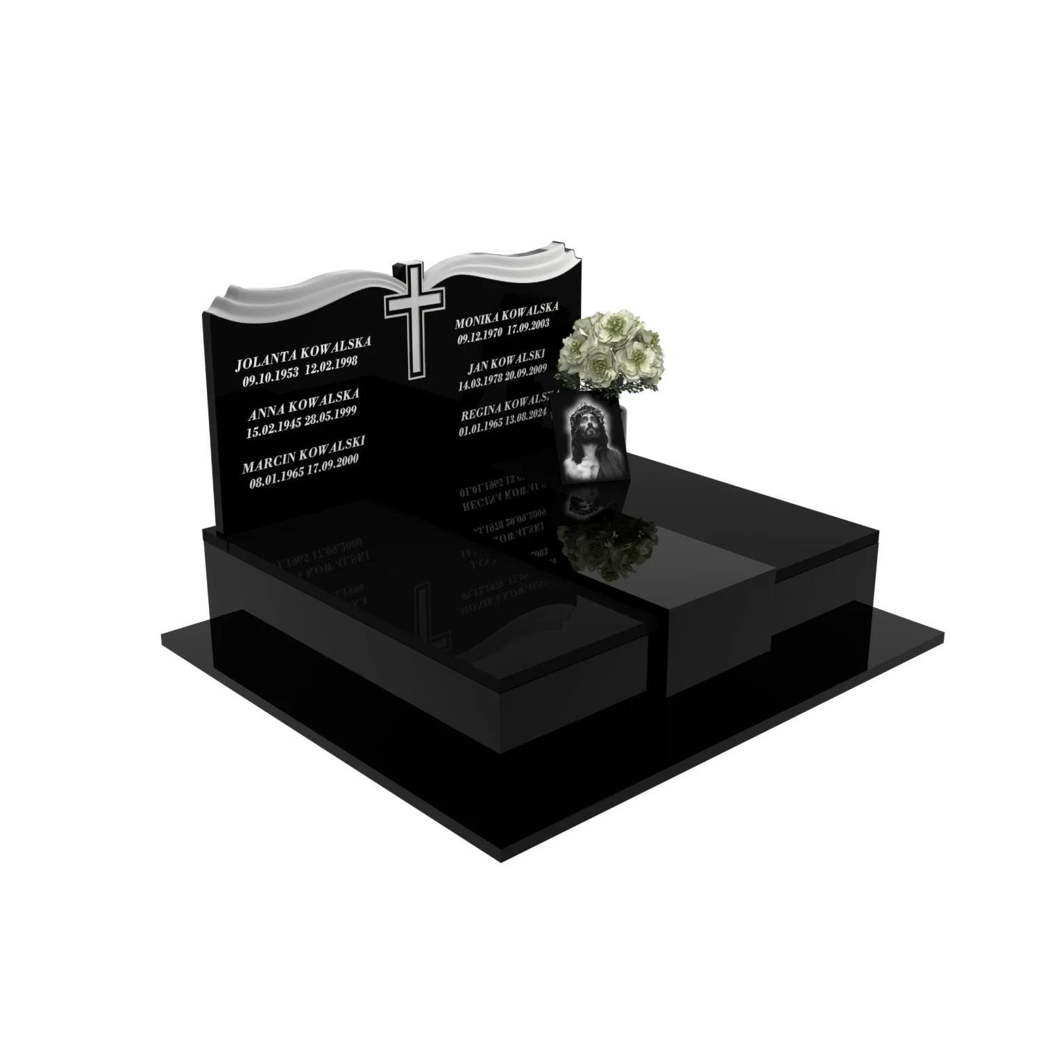 Nagrobek podwójny z granitu CK 98+360 – photo №11
