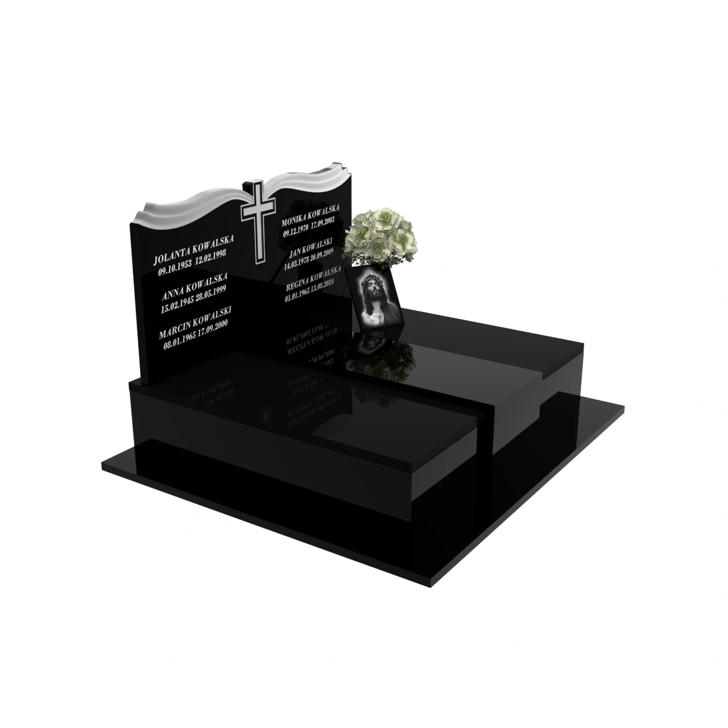 Nagrobek podwójny z granitu CK 98+360 – photo №10