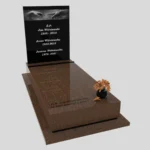 Nagrobek pojedynczy z grawerem symbolicznych dłoni, wykonany z granitu CK 151 zdjęcie 42