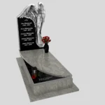 Nagrobek pojedynczy z rzeźbą anioła, idealny dla osób ceniących klasyczne i dostojne formy z granitu CK 150 zdjęcie 37
