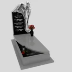 Nagrobek pojedynczy z rzeźbą anioła, idealny dla osób ceniących klasyczne i dostojne formy z granitu CK 150 zdjęcie 38