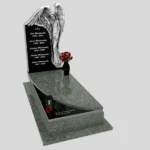 Nagrobek pojedynczy z rzeźbą anioła, idealny dla osób ceniących klasyczne i dostojne formy z granitu CK 150 zdjęcie 39