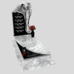 Nagrobek pojedynczy z rzeźbą anioła, idealny dla osób ceniących klasyczne i dostojne formy z granitu CK 150 zdjęcie 44