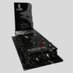 Nagrobek pojedynczy z rzeźbą dla pilota z granitu CK 141 zdjęcie 31