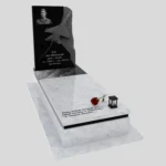 Nagrobek pojedynczy z rzeźbą dla pilota z granitu CK 141 zdjęcie 34