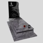 Nagrobek pojedynczy z rzeźbą dla pilota z granitu CK 141 zdjęcie 40