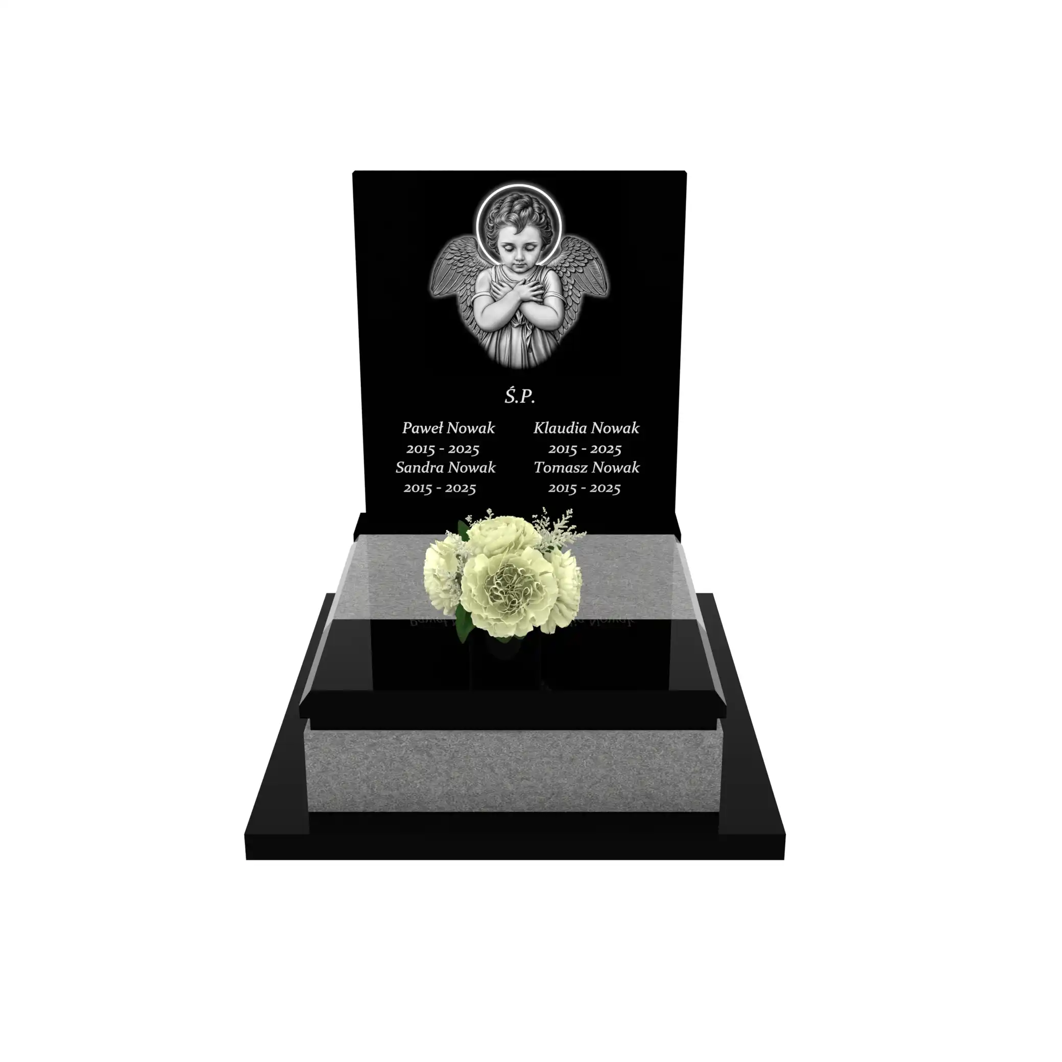 Nagrobek dla dziecka z granitu D 54+360 – photo №12