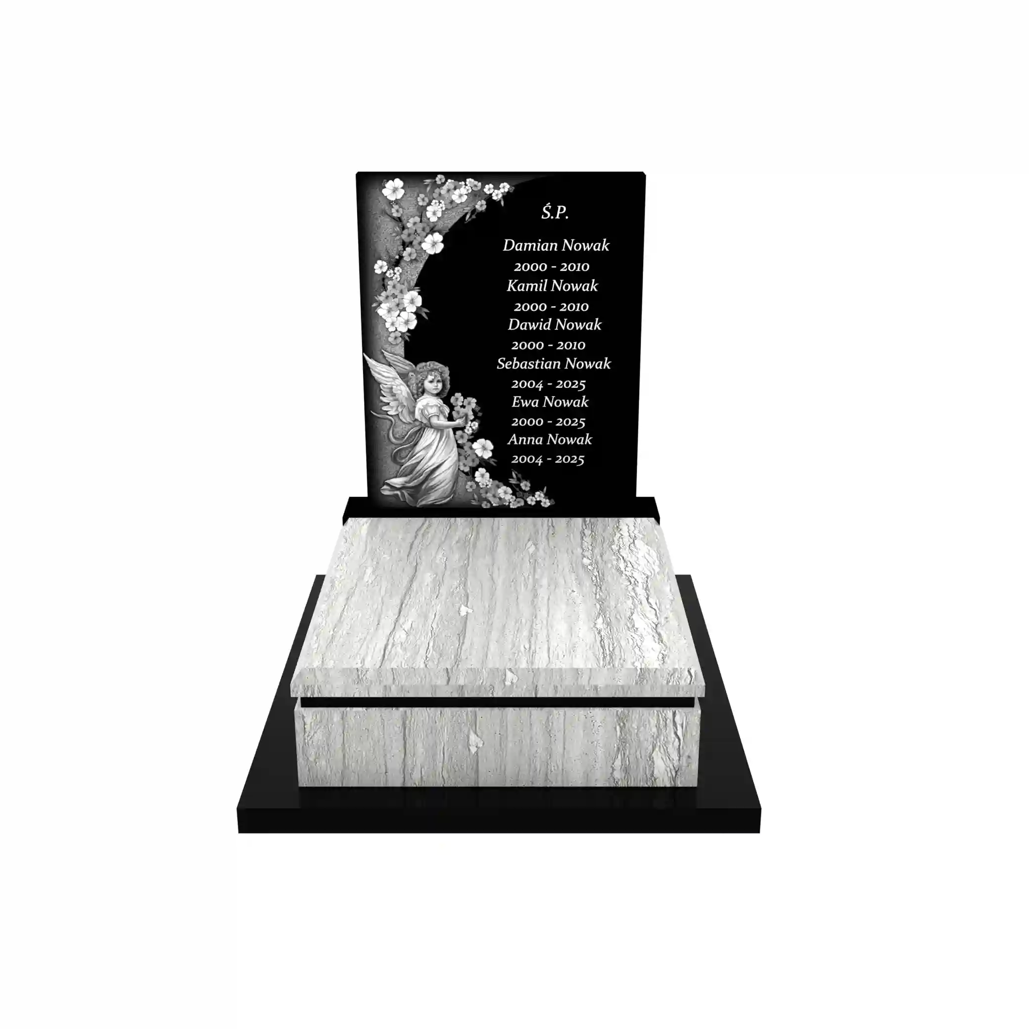 Nagrobek dla dziecka z granitu D 55+360 – photo №12