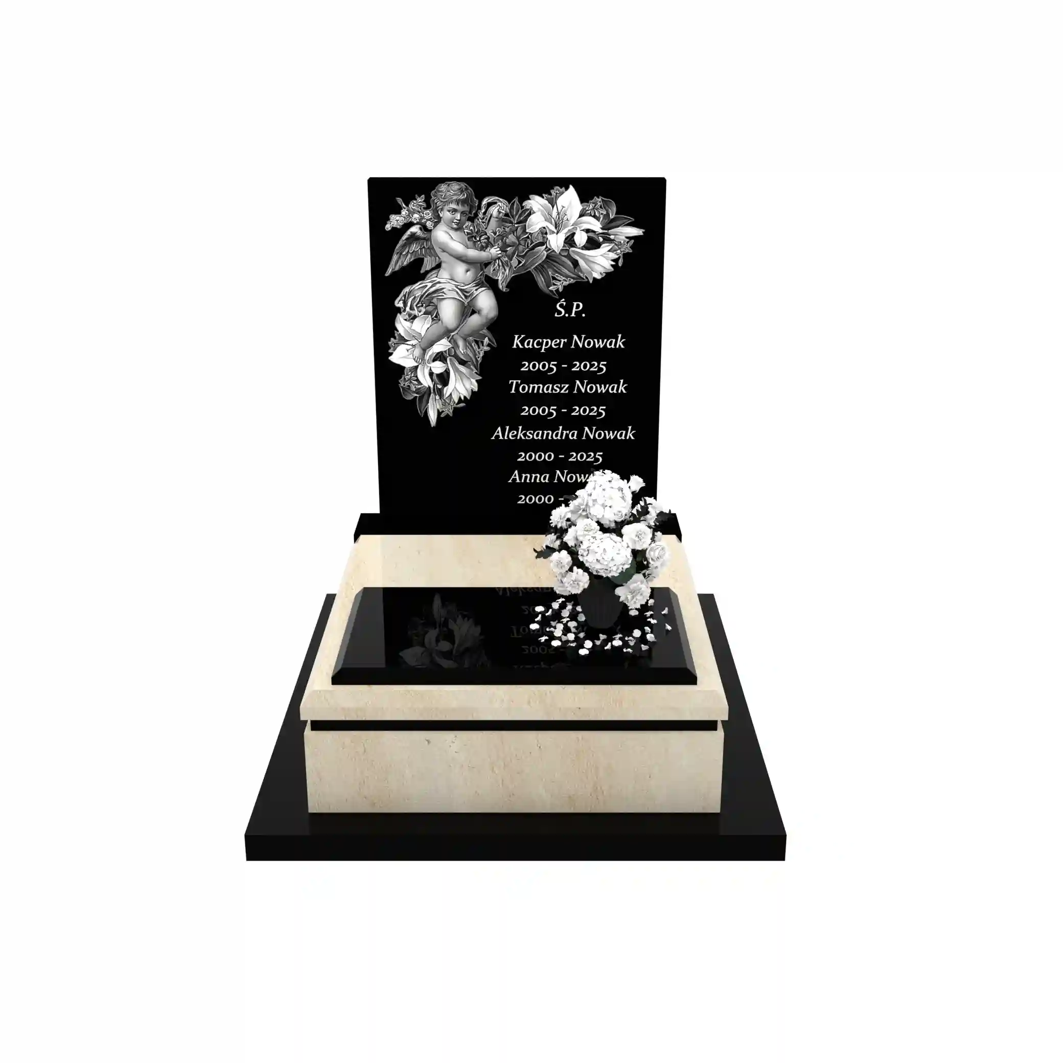 Nagrobek dla dziecka z granitu D 60+360 – photo №12