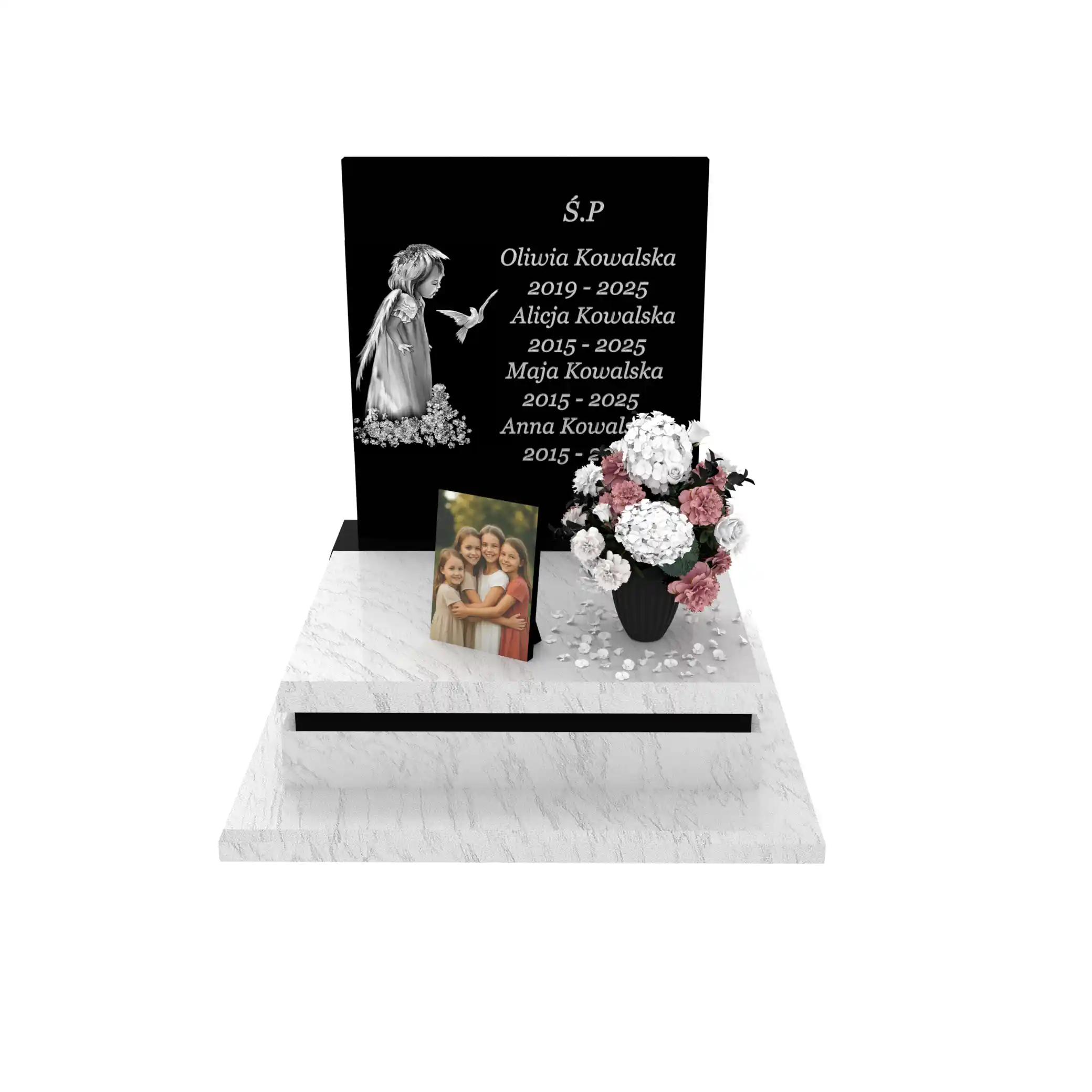 Nagrobek dla dziecka z granitu D 63+360 – photo №12