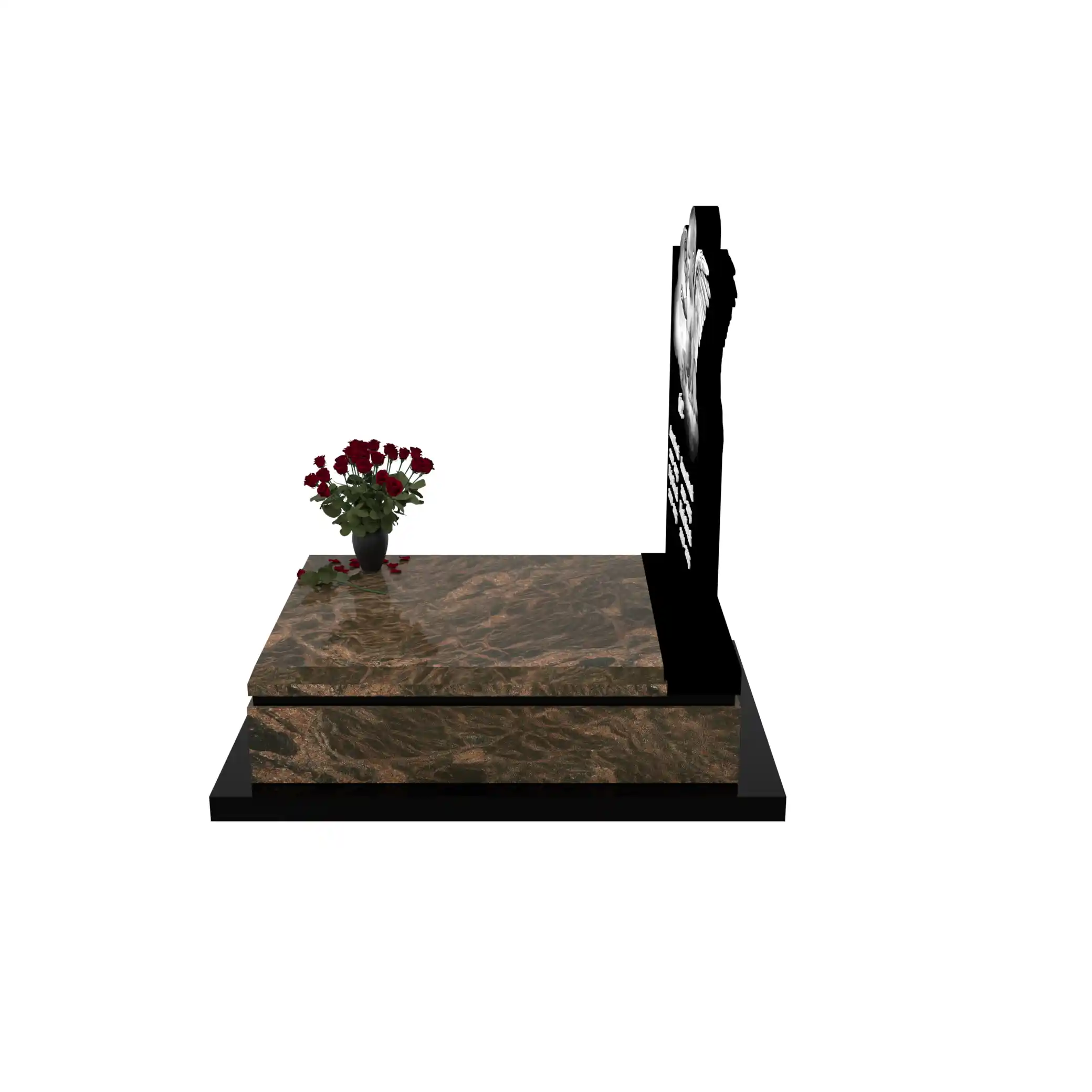 Nagrobek dla dziecka z grawerem alioła z granitu D 64+360 – photo №3