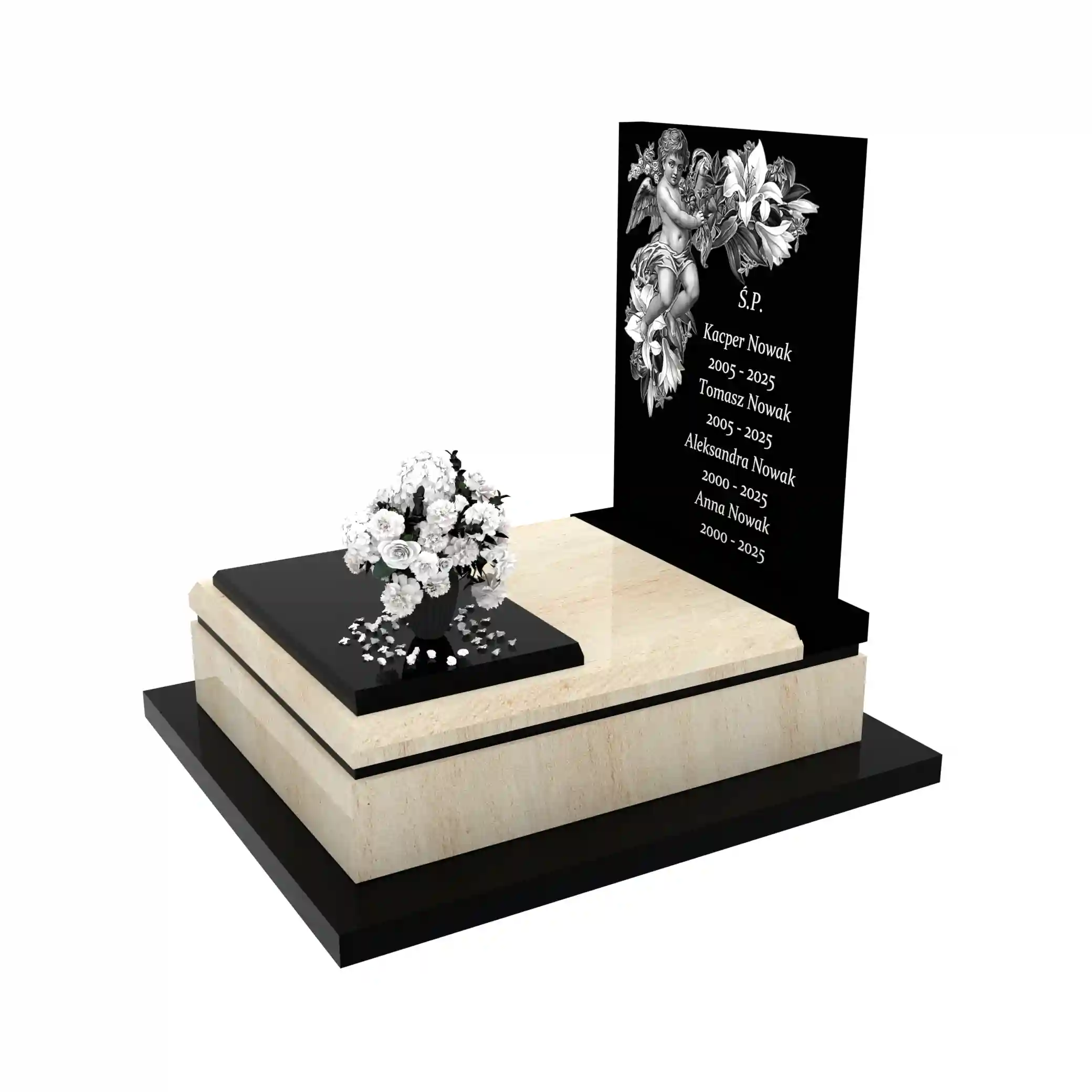 Nagrobek dla dziecka z granitu D 60+360 – photo №2