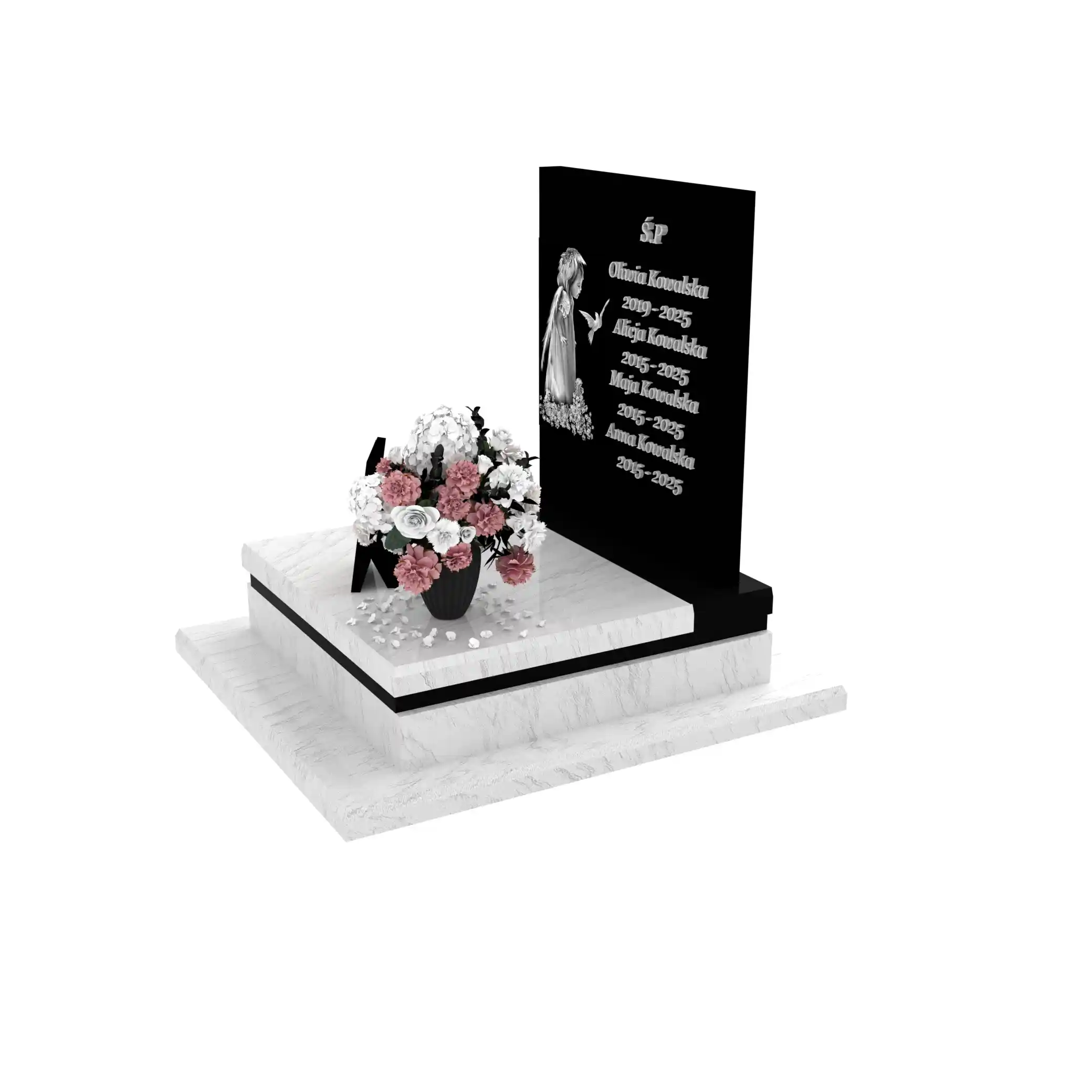 Nagrobek dla dziecka z granitu D 63+360 – photo №2