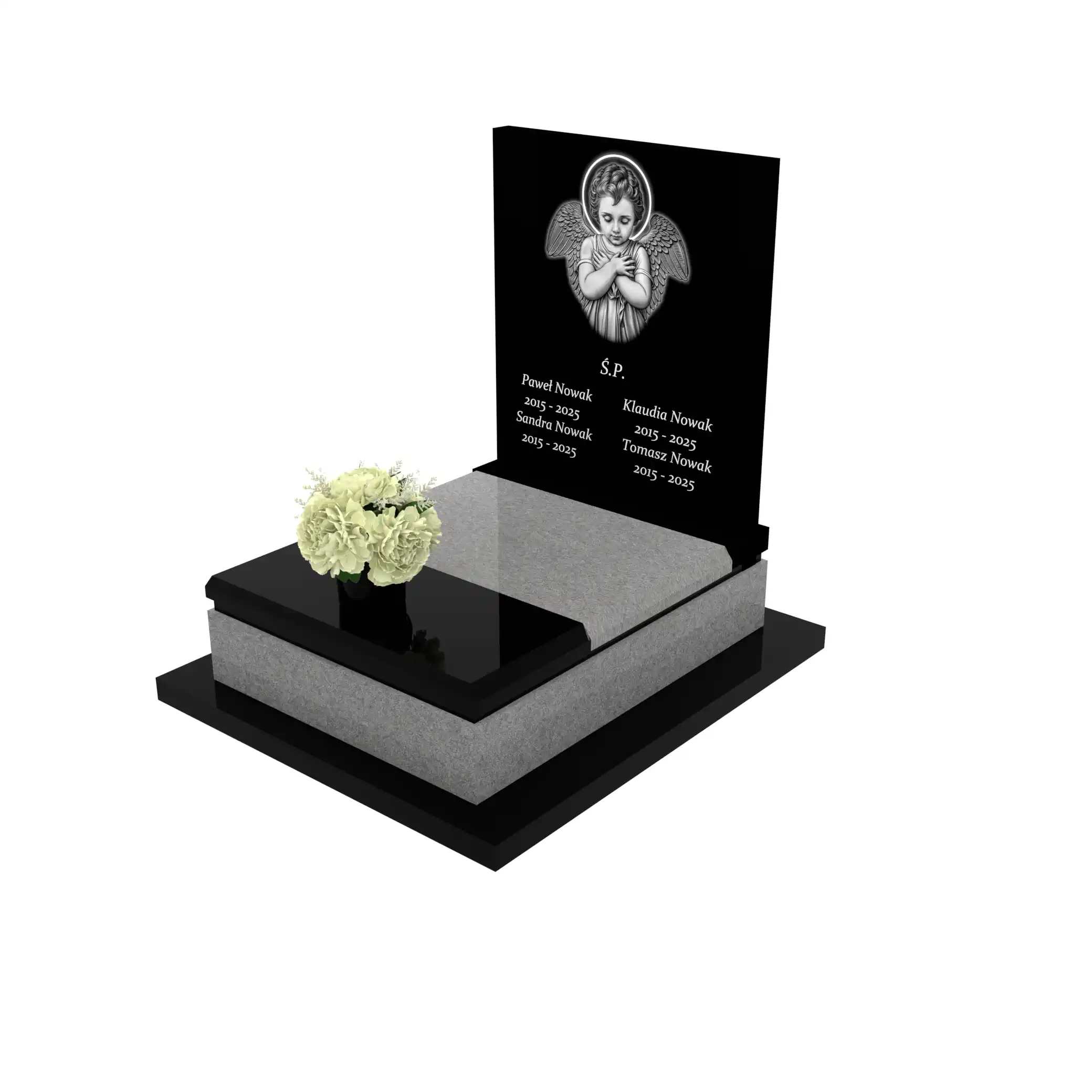 Nagrobek dla dziecka z granitu D 54+360 – photo №1