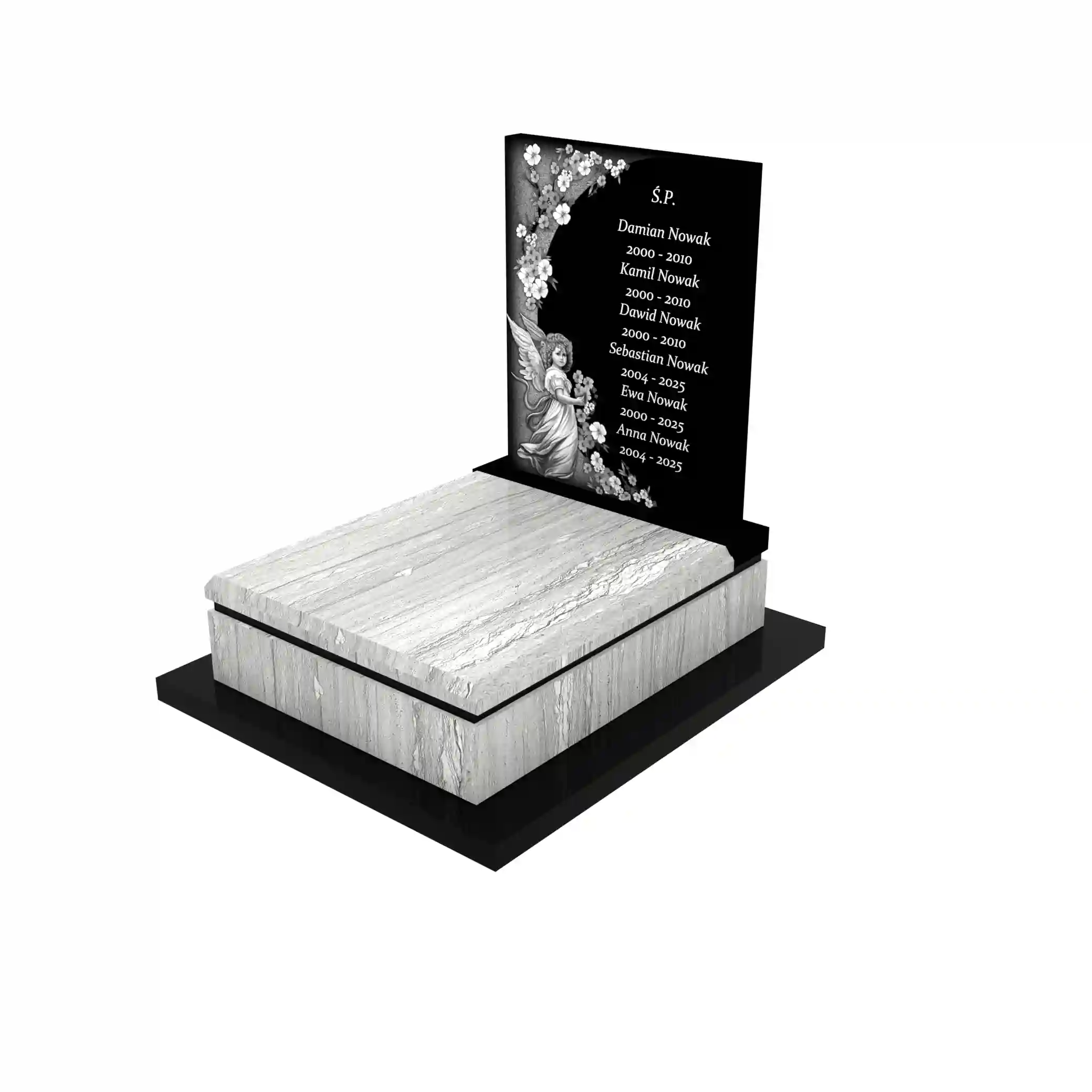 Nagrobek dla dziecka z granitu D 55+360 – photo №1