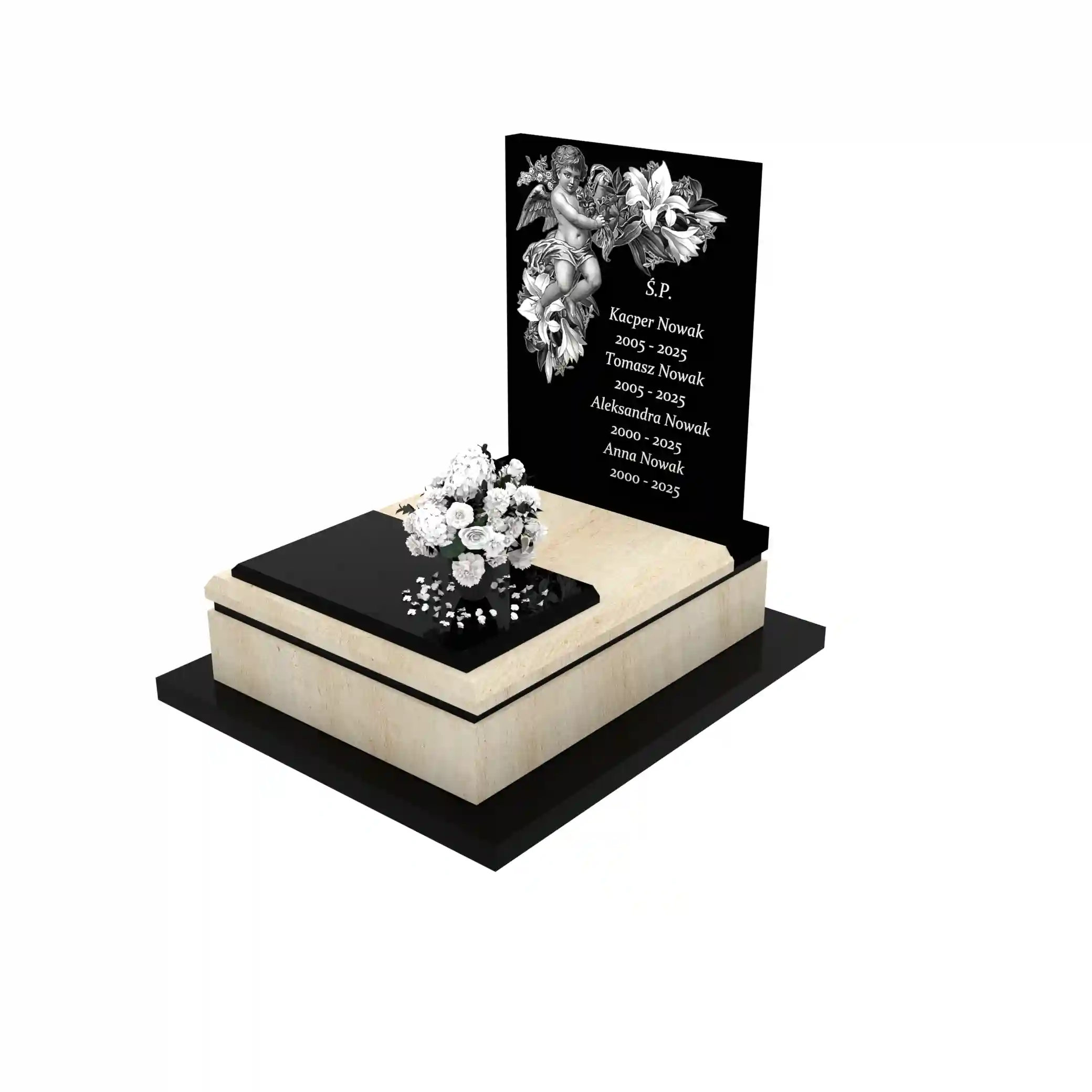 Nagrobek dla dziecka z granitu D 60+360 – photo №1