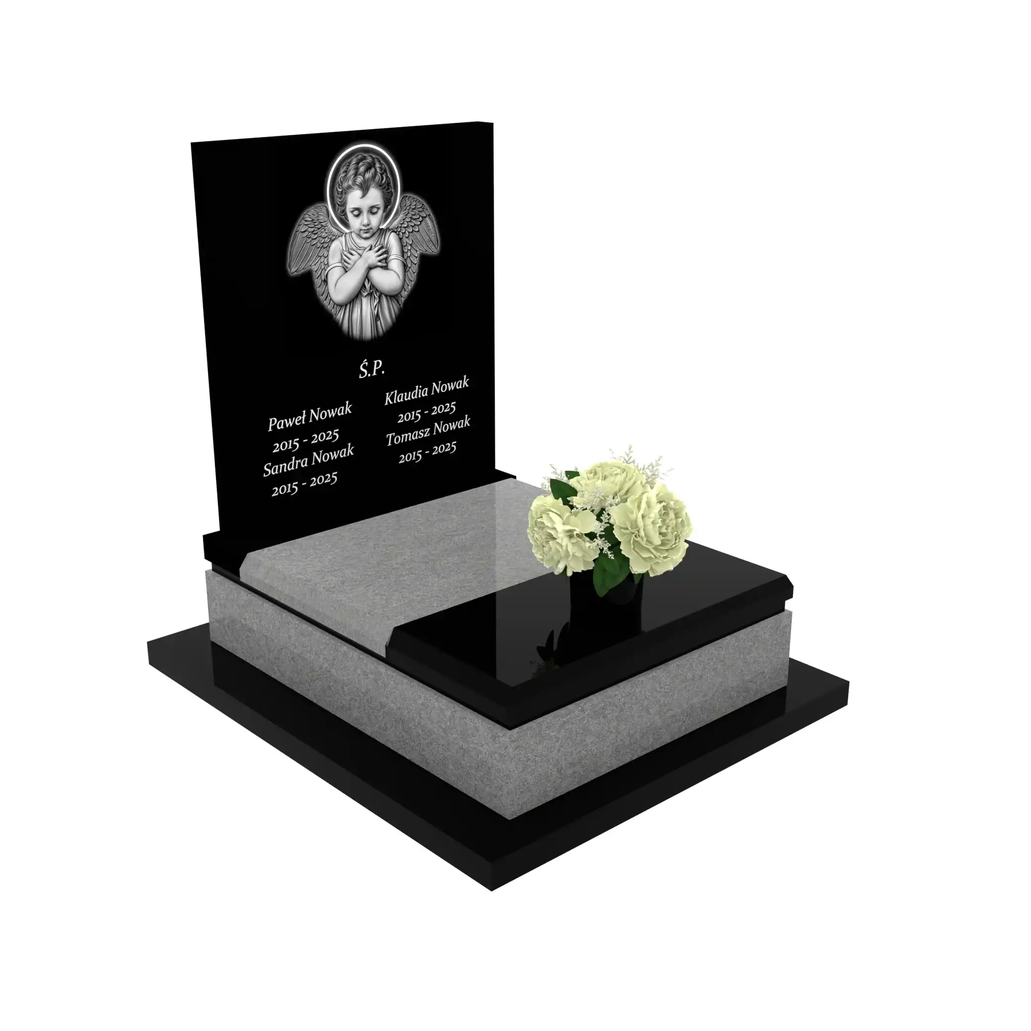 Nagrobek dla dziecka z granitu D 54+360 – photo №11