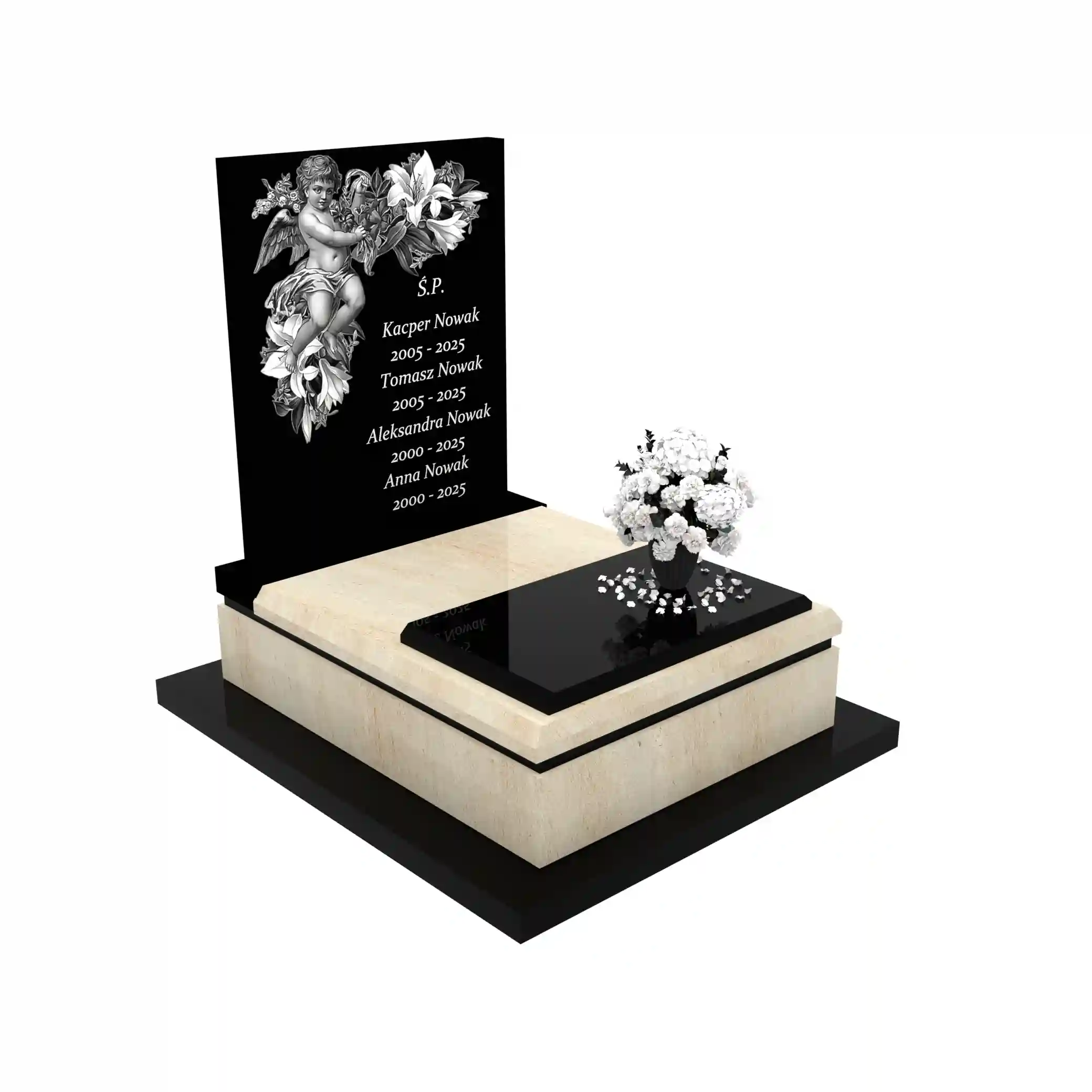 Nagrobek dla dziecka z granitu D 60+360 – photo №11