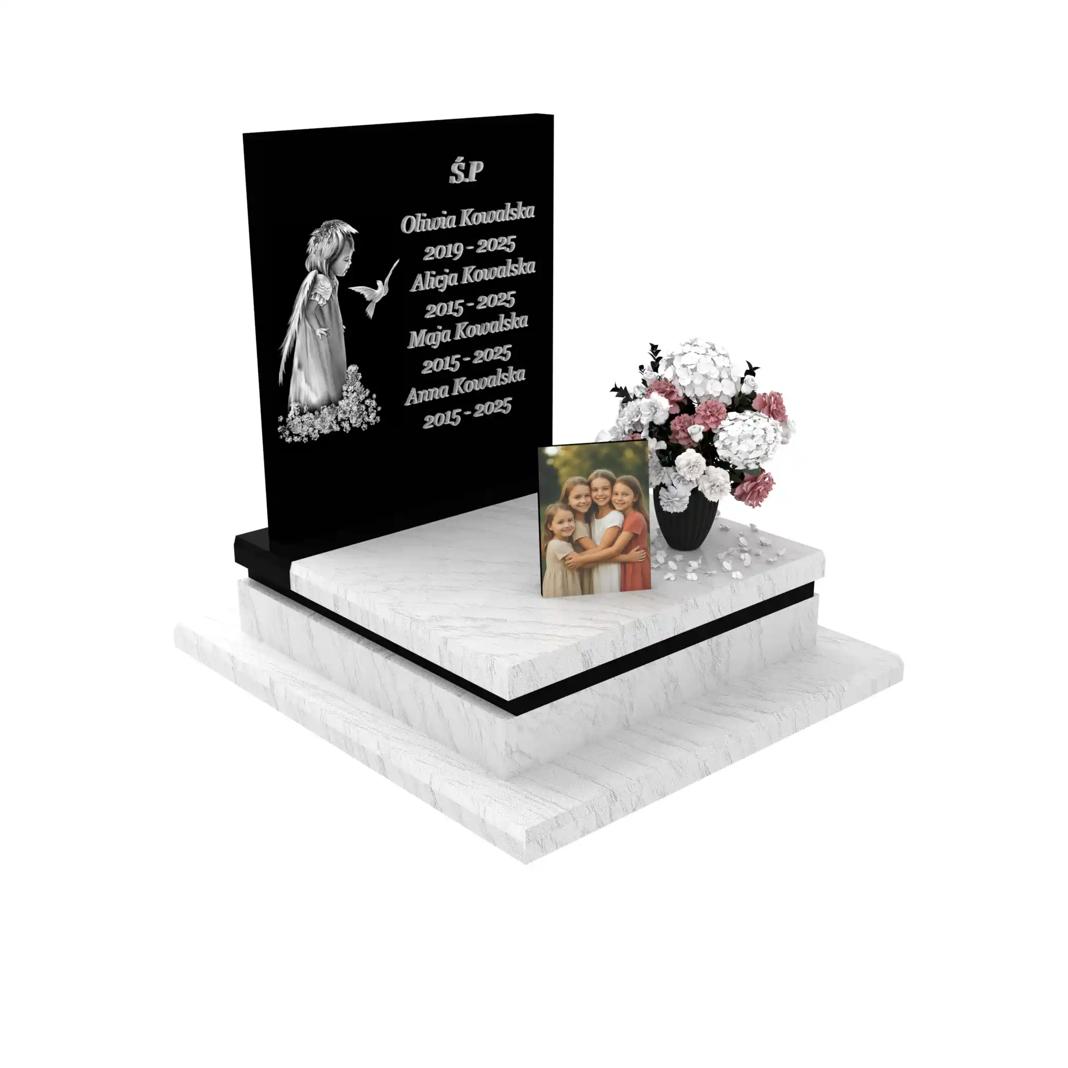 Nagrobek dla dziecka z granitu D 63+360 – photo №11