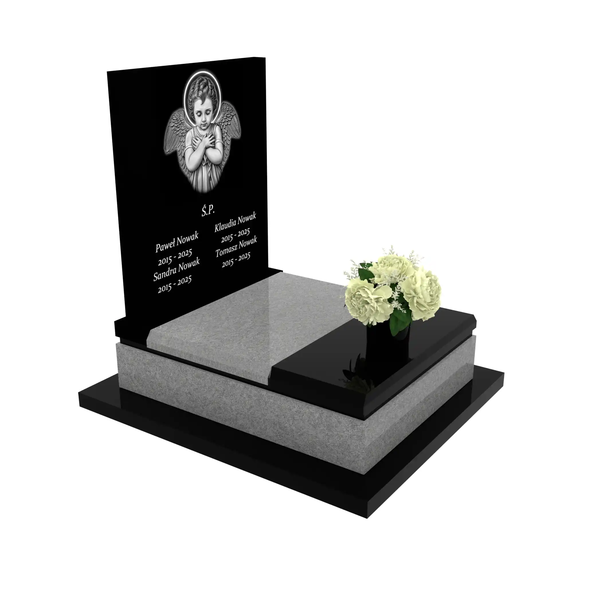 Nagrobek dla dziecka z granitu D 54+360 – photo №10