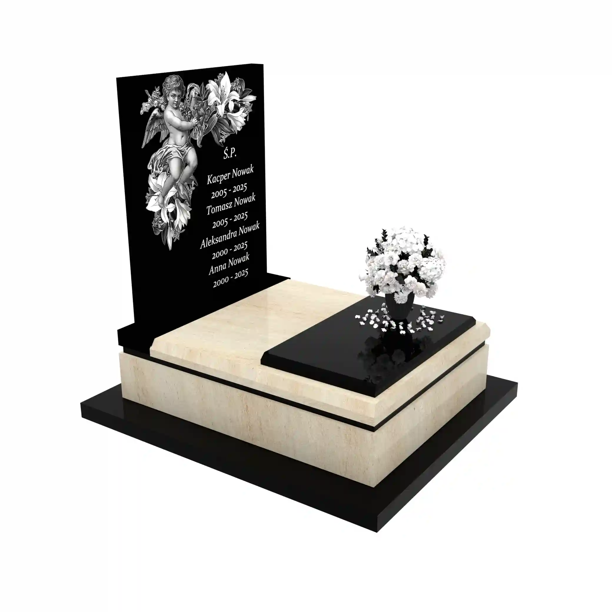 Nagrobek dla dziecka z granitu D 60+360 – photo №10