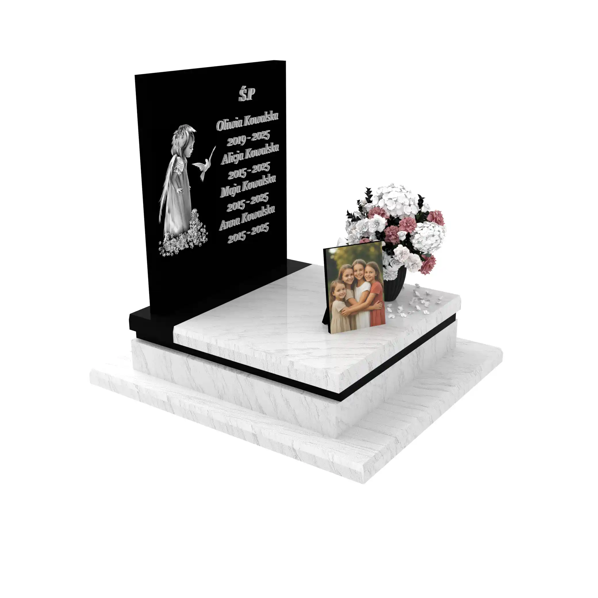 Nagrobek dla dziecka z granitu D 63+360 – photo №10