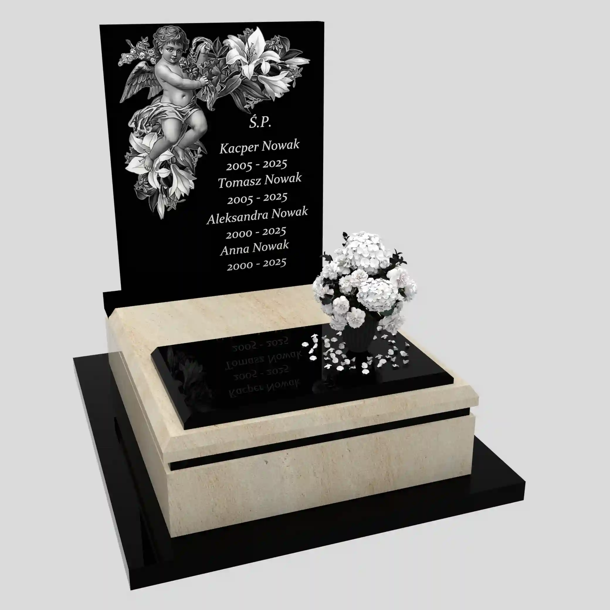 Nagrobek dla dziecka z granitu D 60 zdjęcie 29