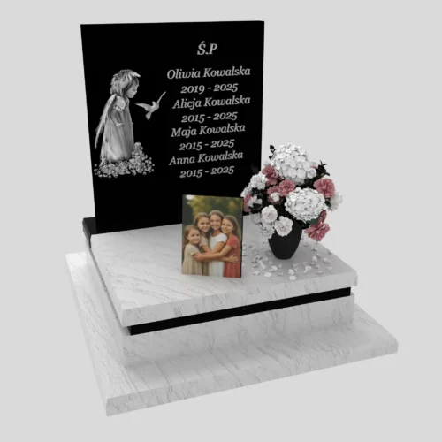 Nagrobki Warszawa-Nagrobek dla dziecka D 63 wzór 22