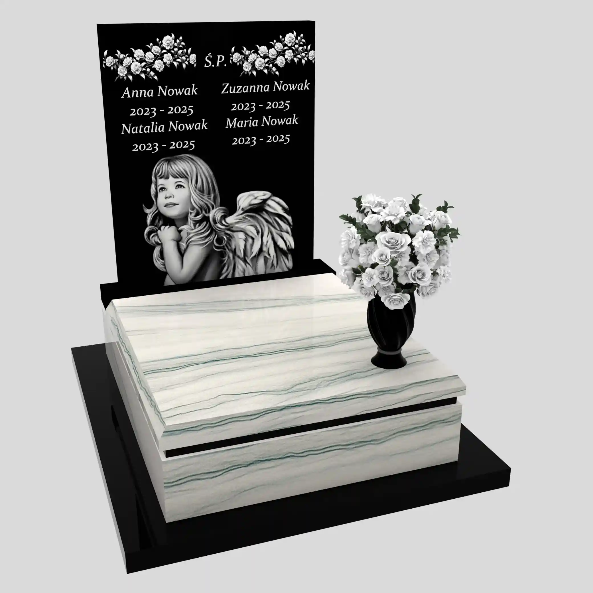 Nagrobek dla dziecka z granitu D 59 zdjęcie 29