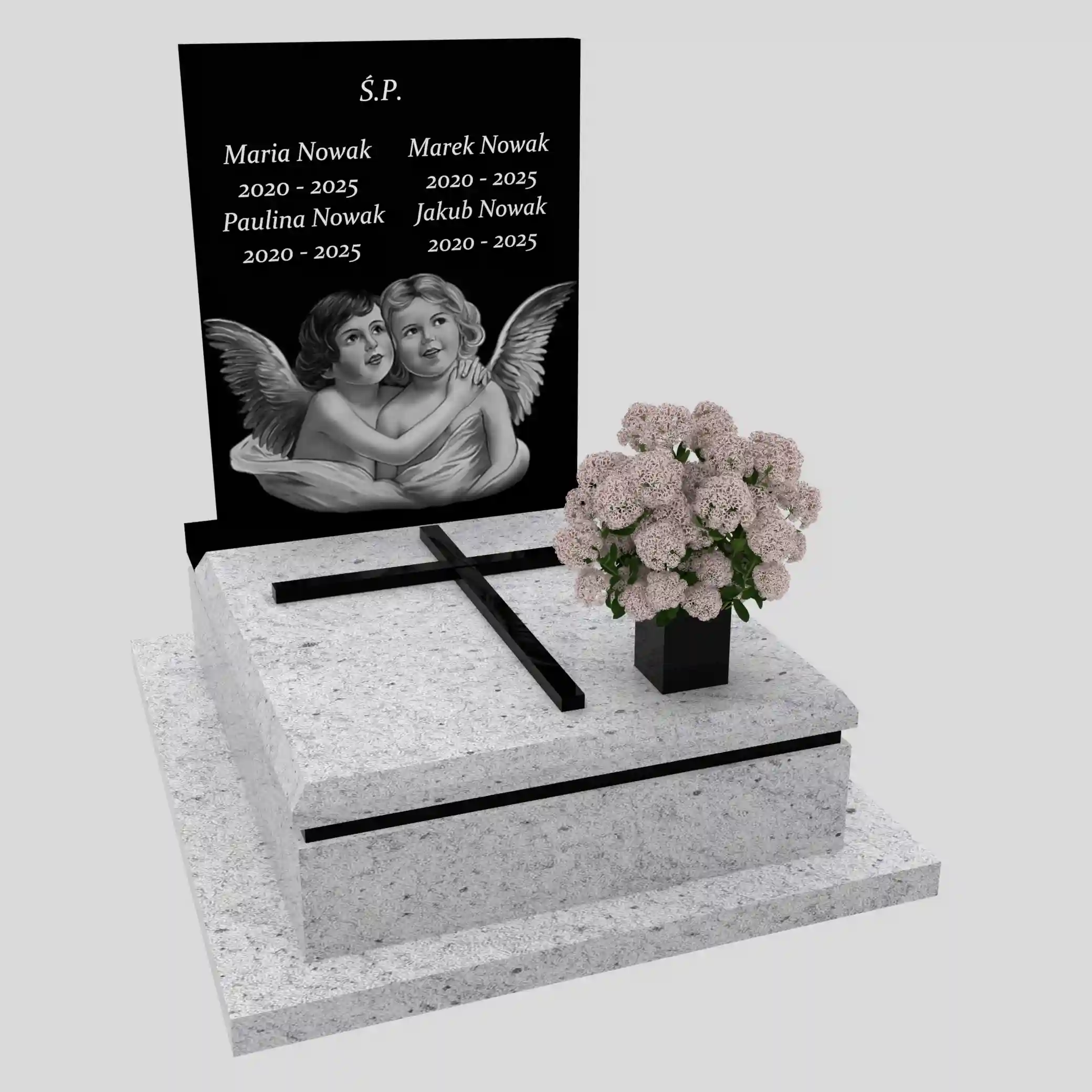 Nagrobek dla dziecka z granitu D 58 zdjęcie 29