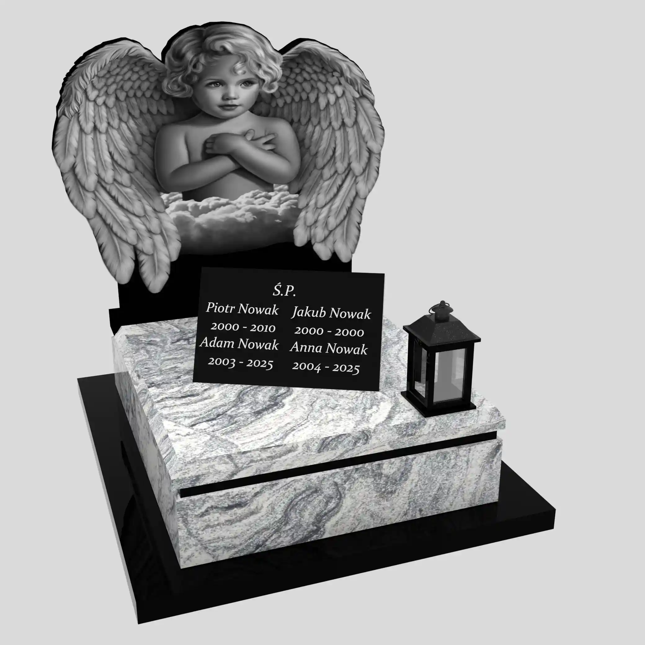 Nagrobek dla dziecka z granitu D 52 zdjęcie 29