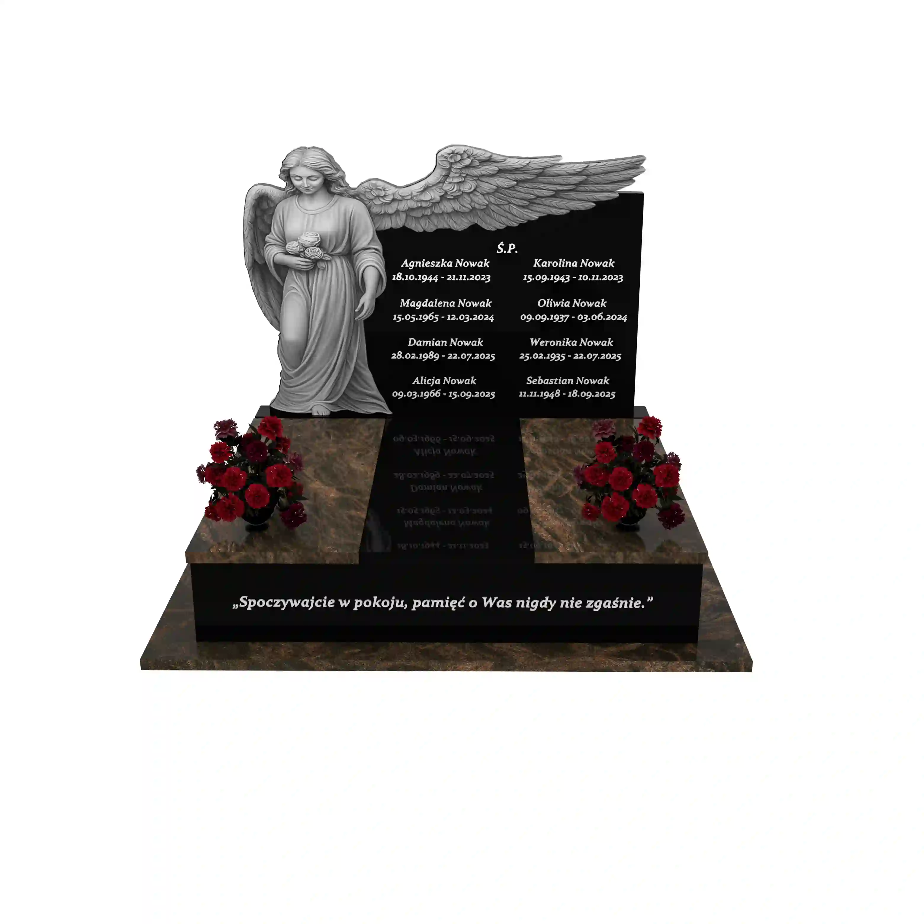Nagrobek podwójny z granitu CK 100+360 – photo №12
