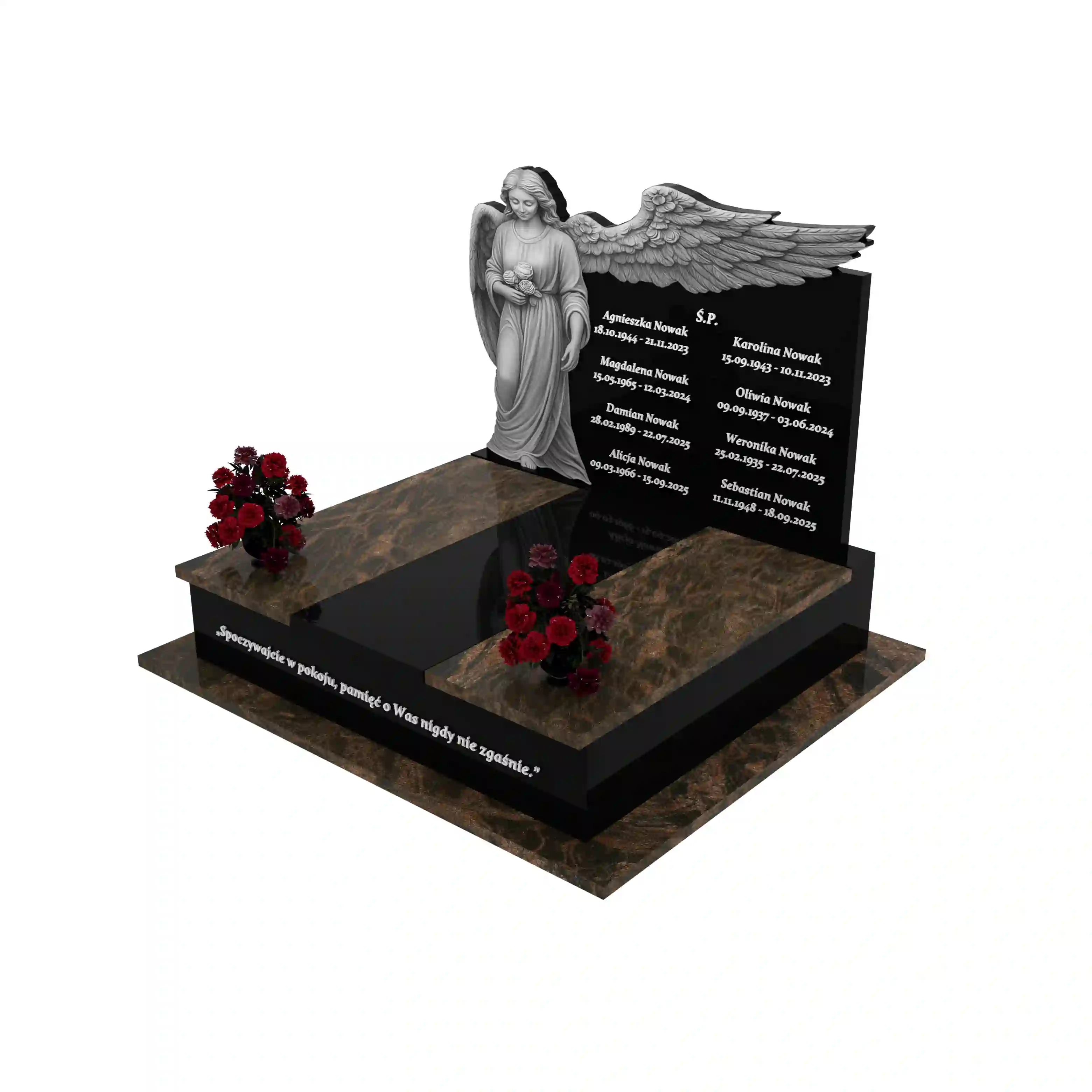 Nagrobek podwójny z granitu CK 100+360 – photo №1